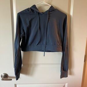 Medium Navy Blue Cropped NVGTN Hoodie - NEVER WORN